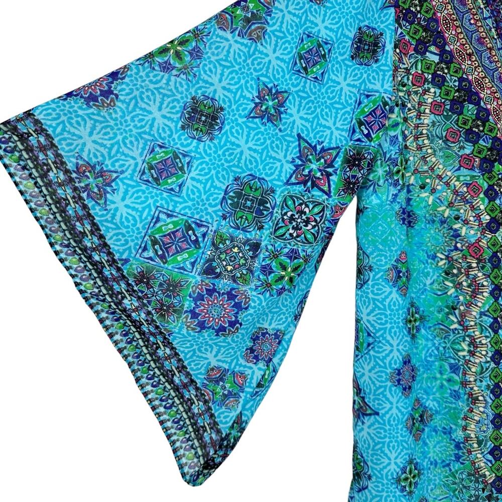 Belle Kim Gravel Vibrant Multicolor Design Top Size XS - Picture 4 of 4